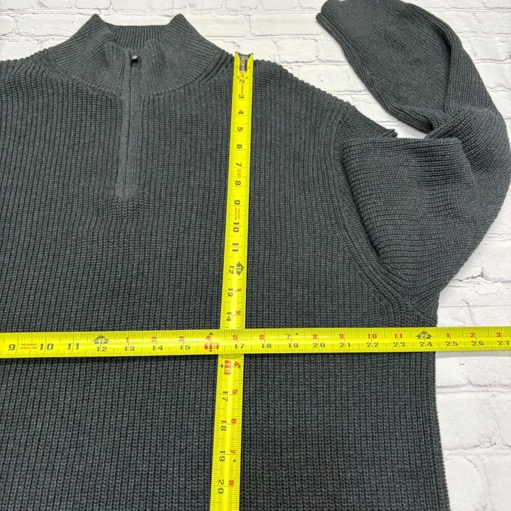 J. Crew Men Fisherman Knit 1/4 Zip Pullover Sweater Size XXL 2XL HO25 D129 -15